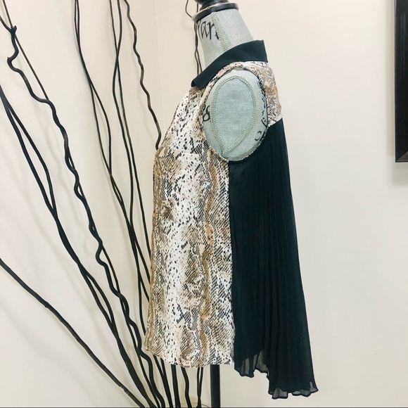 NWT BCBG Snakeskin Flare Long Back Sleeveless Top - Picture 13 of 13